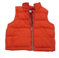 Červená prešívaná šušťáková zateplená vesta s nápismi Rebel