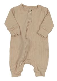 Pudrový rebrovaný overal Next