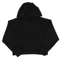 Čierna crop mikina s vreckom a kapucňou COOL KIDS