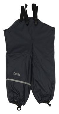 Tmavomodré nepromokavé laclové kalhoty s logem CareTec