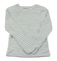 Světlemodrošedo-biele pruhované rebrované tričko St. Bernard