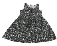 Čierno-biele kvietkovane šaty H&M