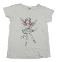 Biele tričko s vílou dopodopo