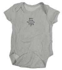 Svetlosivé melírované body s nápismi a smajlíkom PRIMARK