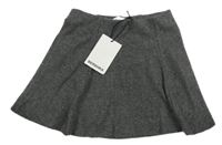 Nové - tmavosivá melírovaná sukňa Bershka