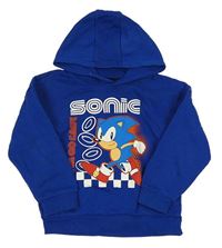 Zafírová mikina so Sonicem a kapucňou zn. Primark