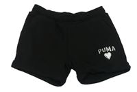 Čierne teplákové kraťasy so srdcem zn. Puma