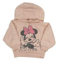 Růžová mikina s Minnie a kapucí Primark