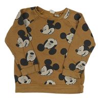 Hnedá mikina s Mickeym H&M