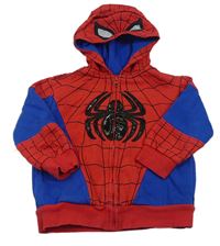 Červeno-modrá prepínaci mikina s kapucí - Spiderman Disney