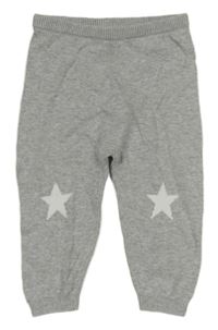 Šedé melírované pletené tepláky s hvězdami The Little White Company