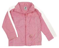 Ružovo-biela šušťáková jarná bunda C&A