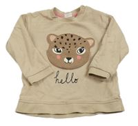 Hnedá mikina s mačkou H&M