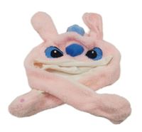 Růžová chlupatá čepice - příšerka