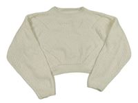 Smotanový crop sveter H&M