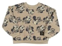 Hnedá prešívaná mikina s Minnie Disney