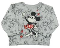 Sivá melírovaná mikina s Minnie Disney