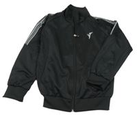 Čierna športová prepínaci mikina s výšivkou