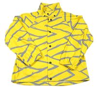 Hořčicovo-šedá vzorovaná nepromokavá bunda Lassie