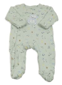 Světlezelený zateplený overal se zvířaty Nutmeg