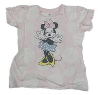 Světlerůžové puntíkaté tričko s Minnie C&A