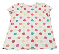 Bílé puntíkaté tričko Tu