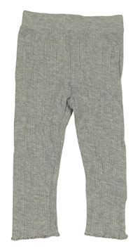 Sivé melírované perforované legíny Topomini