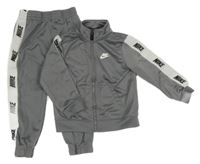 2set - Šedá sportovní propínací mikina s logem + tepláky Nike