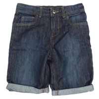 Tmavomodré riflové straight kraťasy Denim Co.