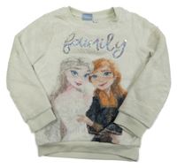 Svetlobéžová chlpatá mikina s Frozen Disney