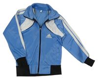 Modro-bielo-čierna športová prepínaci mikina s logem - Adidas