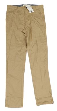 Hnědé plátěné chino kalhoty H&M