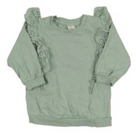 Svetlozelená mikina s madeirou H&M