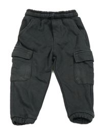 Tmavošedé tepláky s kapsami Zara