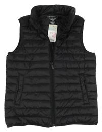 Nové - čierna šušťáková prešívaná zateplená vesta Primark