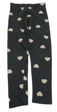 Tmavošedé legíny se srdíčky H&M