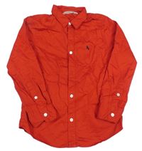 Červená košeľa s výšivkou H&M