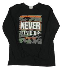 Čierne tričko s potlačou Y.F.K.