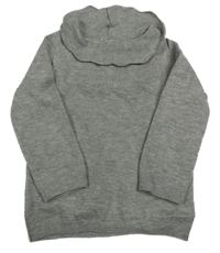 Šedý lehký svetr s volánkem F&F