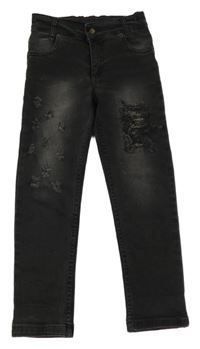 Antracitové skinny rifle s dírami - Dolce&Gabbana