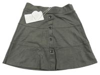 Nové - tmavosivá semišová sukňa Name it