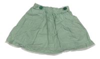 Zeleno-biela pruhovaná kolová sukňa Zara