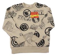 Béžovo-černá mikina s Marvel Primark