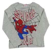 Sivé melírované tričko so Spidermanem zn. Marvel