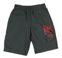 Antracitové plážové kraťasy s logom Nike