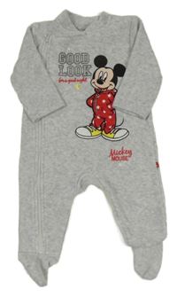 Svetlosivý fleecový overal s Mickeym Disney