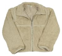 Béžová chlpatá podšitá bunda H&M