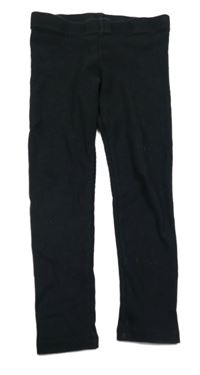 Tmavomodré žebrované legíny F&F