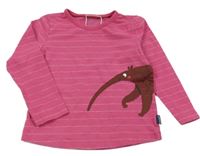Ružové pruhované tričko s nosálem Jako-o