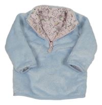 Světlemodrá chlupatá oboustranná mikina Next